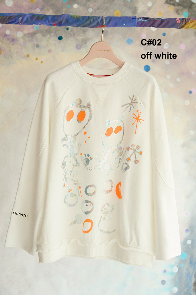 67.LOOK at Cats Urake Tops 詳細画像 off white 1
