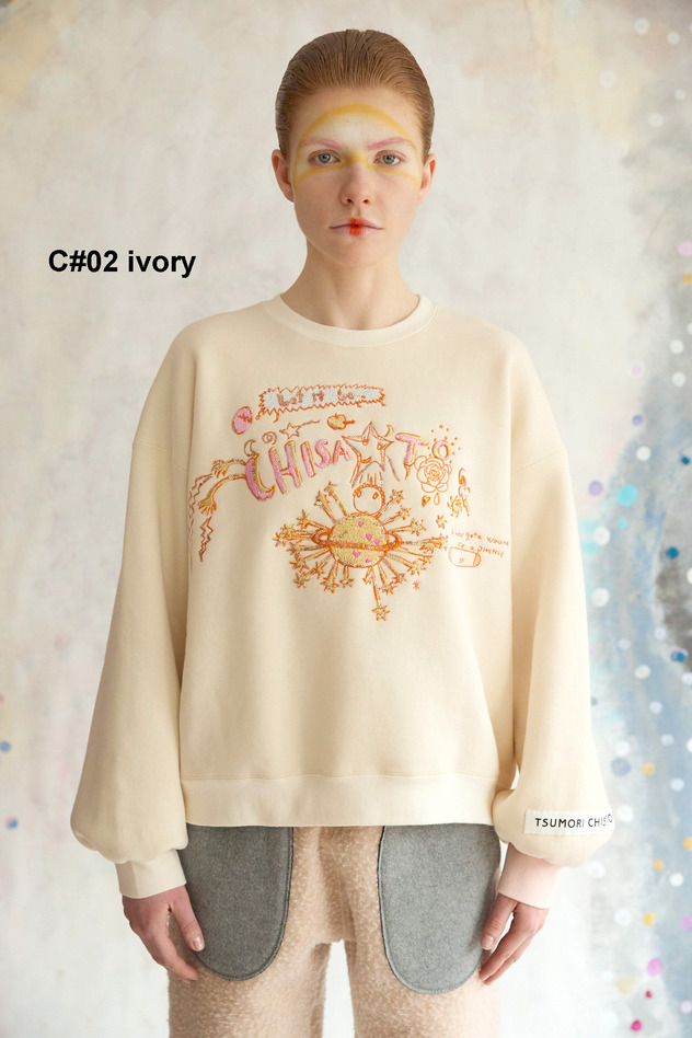 65.Let It Be Embroidery Urake Tops 詳細画像 ivory 1