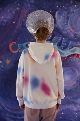 73.Kiraneko spray dye urake Hoodie 詳細画像