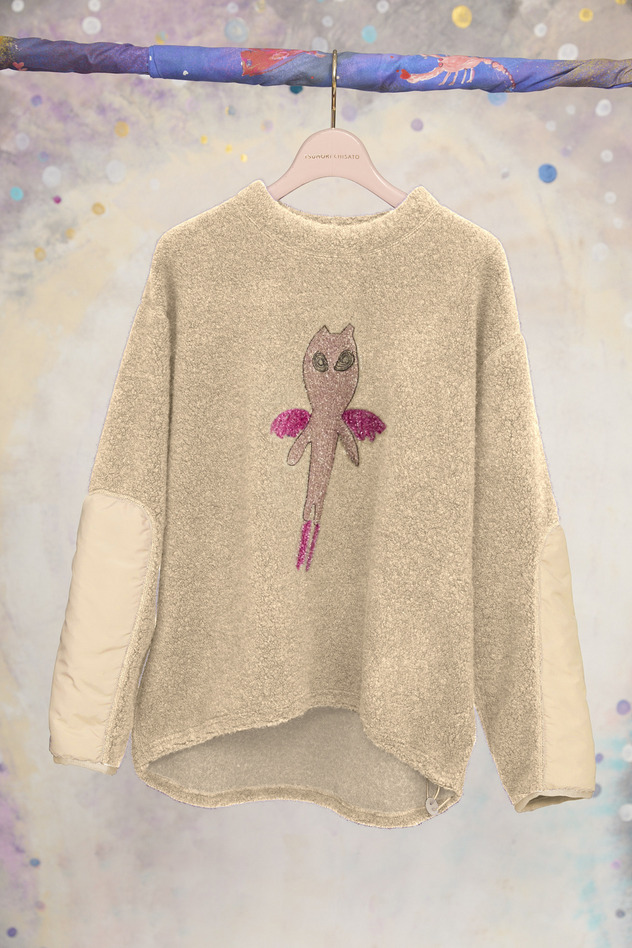 58.Kira kira alien angola Pile Tops 詳細画像 beige 9