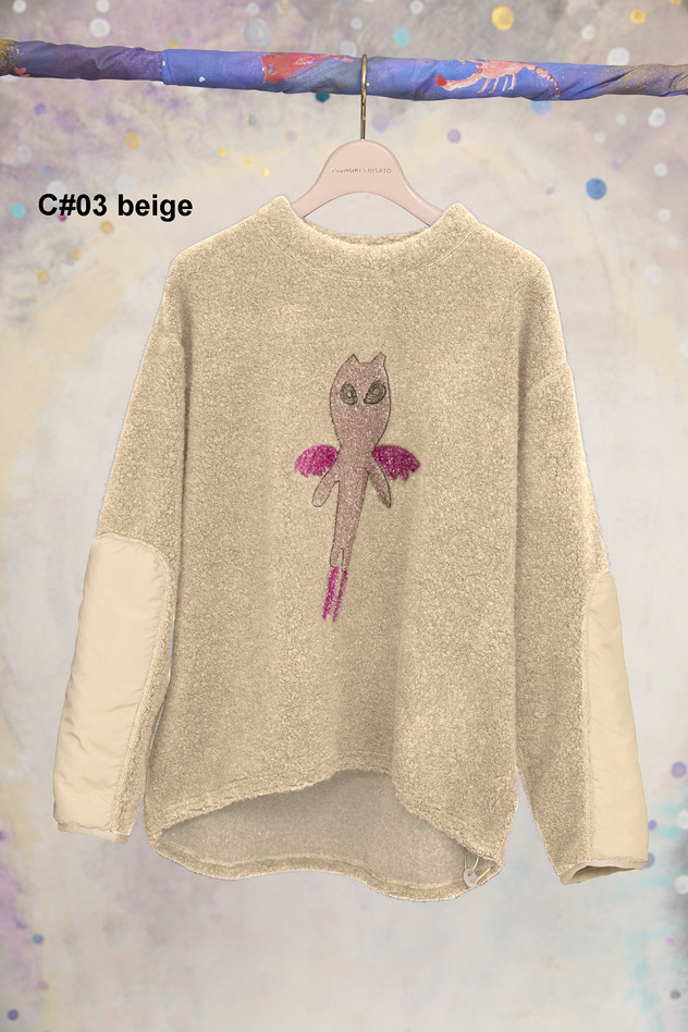 58.Kira kira alien angola Pile Tops 詳細画像 beige 1