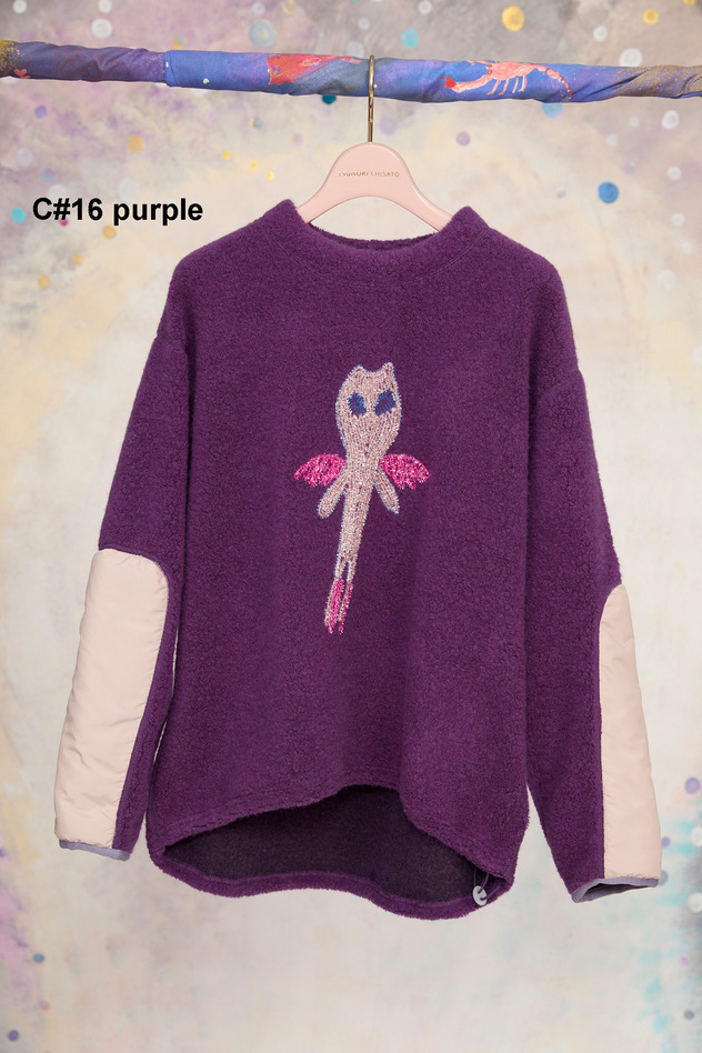 58.Kira kira alien angola Pile Tops 詳細画像 purple 1