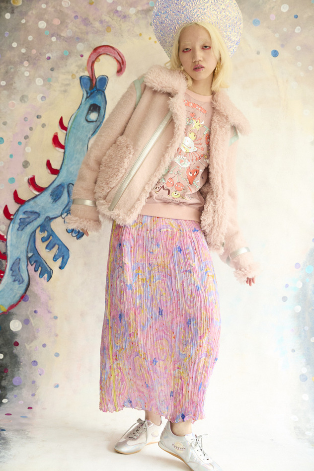 35.Let It Be Print Mini Urake Tops 詳細画像 oatmeal 12