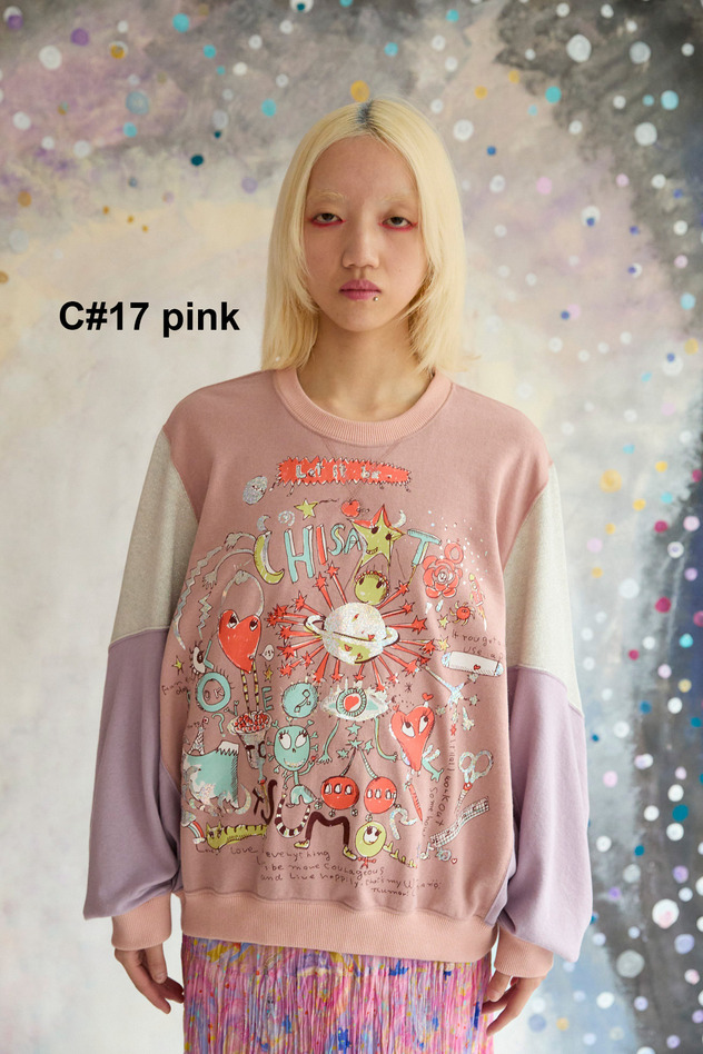 35.Let It Be Print Mini Urake Tops 詳細画像 pink 1