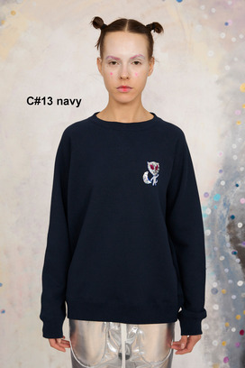 63.Space cat patch urake Tops 詳細画像