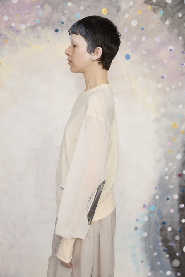 23.Organdy docking urake Tops 詳細画像 off white 3