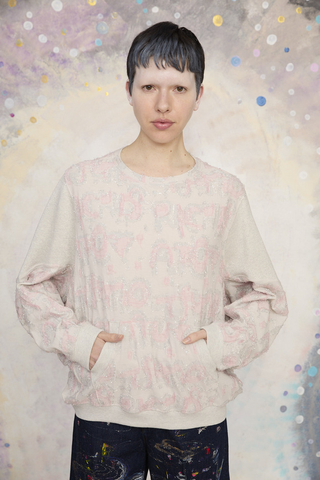 74.Lame Logo JQ Tops 詳細画像 pink 6