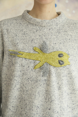 56.Kira kira alien airy knit Tops 詳細画像
