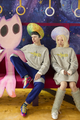 56.Kira kira alien airy knit Tops 詳細画像