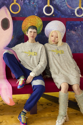 56.Kira kira alien airy knit Tops 詳細画像