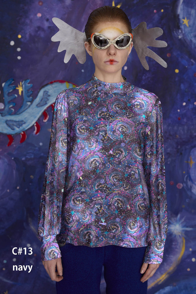 32.Andromeda strech jersey Tops 詳細画像 navy 1