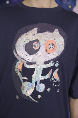 18.Cat on the moon T-shirt 詳細画像
