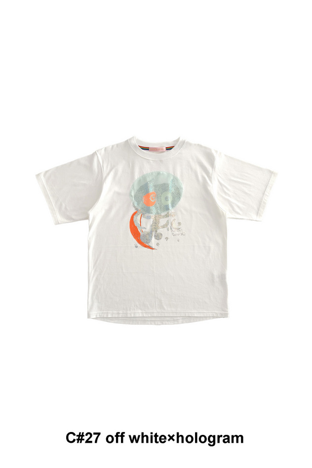 18.Cat on the moon T-shirt 詳細画像 white&times;hologram 1