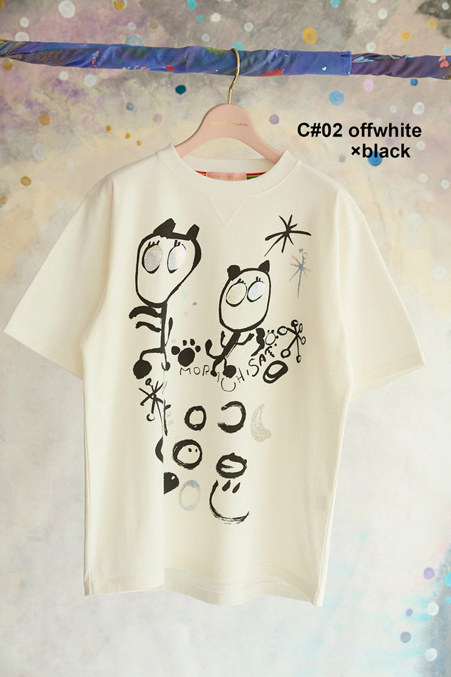 20.Look at cats T-shirt 詳細画像 off white&times;black 1