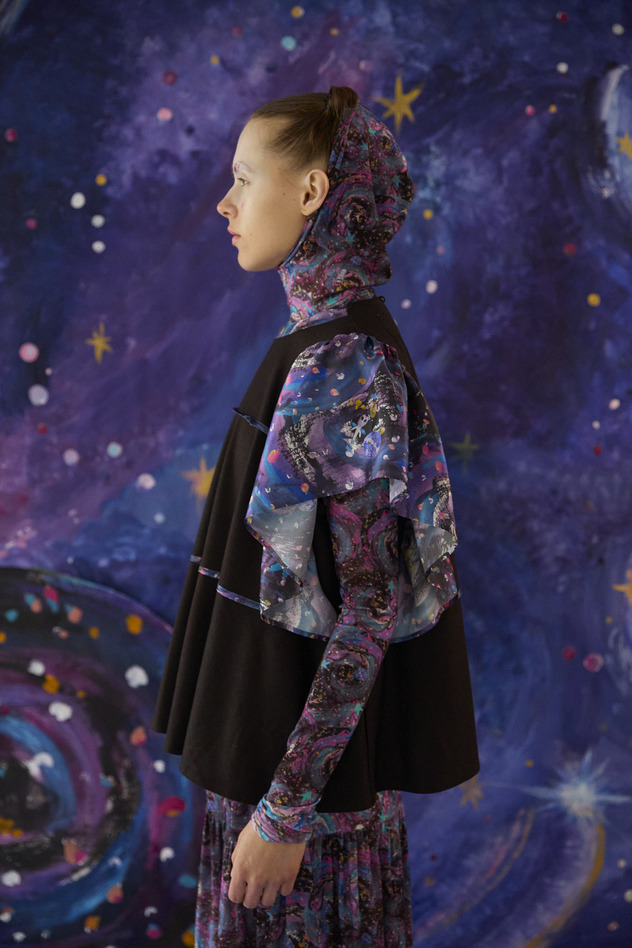 5.Andromeda print Jersey tops 詳細画像 navy 2