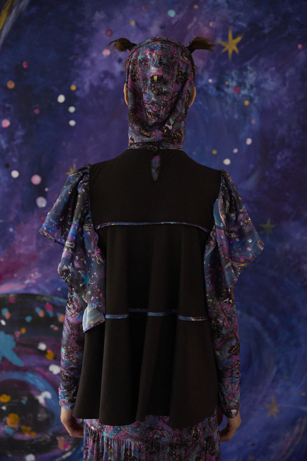 5.Andromeda print Jersey tops 詳細画像 navy 3