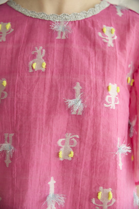 55.Cosmic Cat & Swan jersey Tops 詳細画像