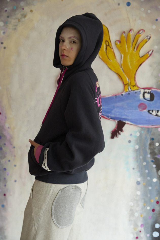 66.Let It Be Embroidery Urake Hoodie 詳細画像 ivory 12