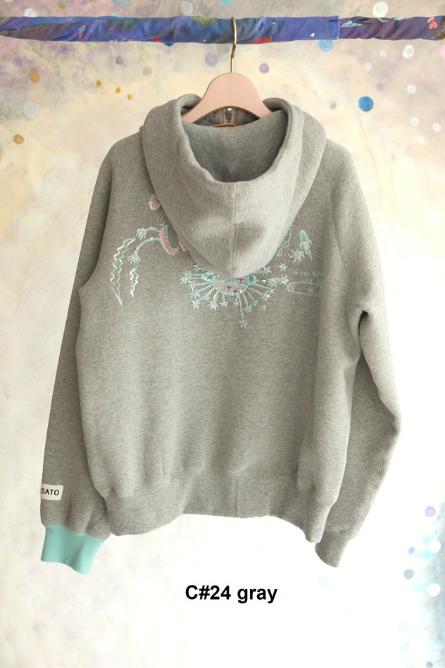 66.Let It Be Embroidery Urake Hoodie 詳細画像 ivory 9