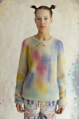 116.Blue Fox spray dye Sweater 詳細画像