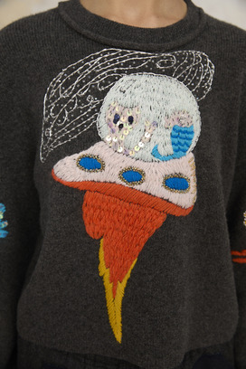 85.Space Knit Tops 詳細画像