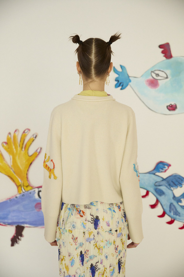 85.Space Knit Tops 詳細画像 off white 9