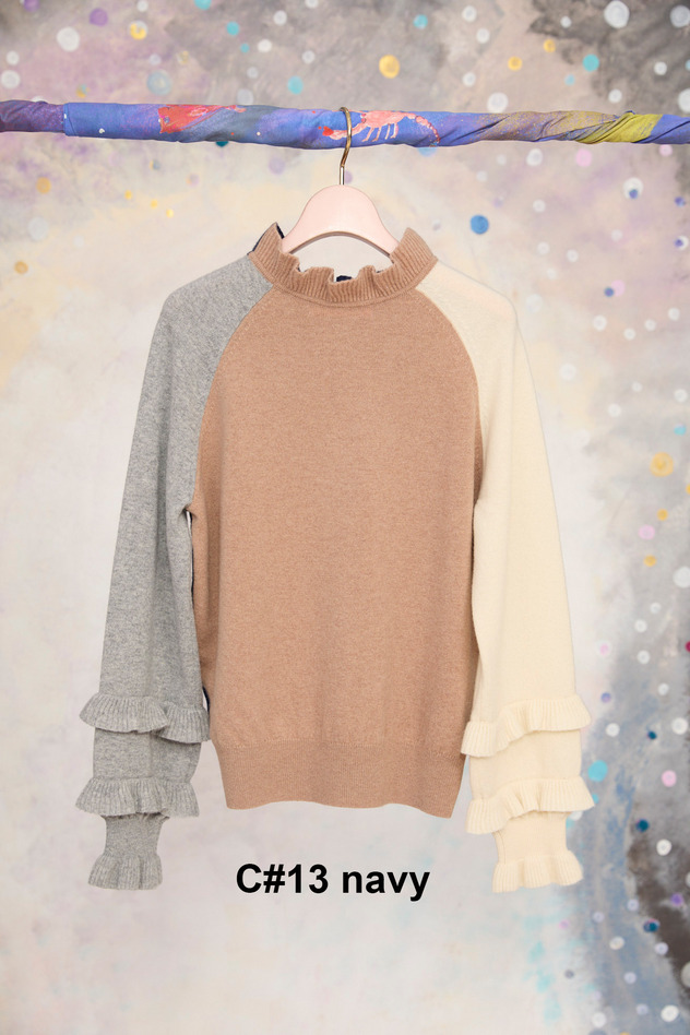 82.Alien Cat Knit Tops 詳細画像 navy 11