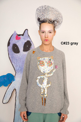 83.Alien Cat Knit Tops 詳細画像