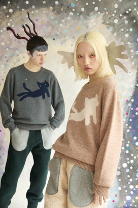 91.Cat Knit Tops 詳細画像