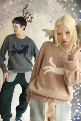 91.Cat Knit Tops 詳細画像