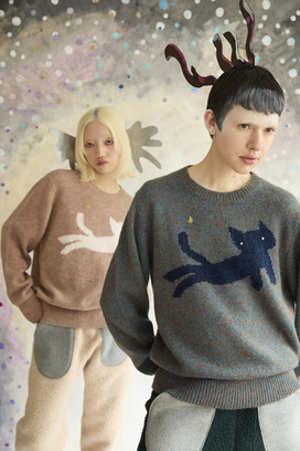 91.Cat Knit Tops 詳細画像