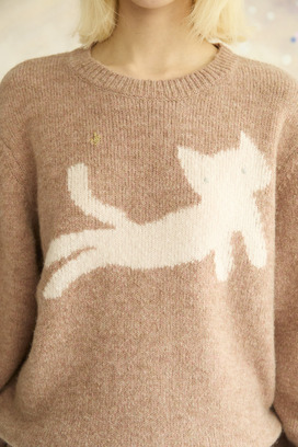 91.Cat Knit Tops 詳細画像