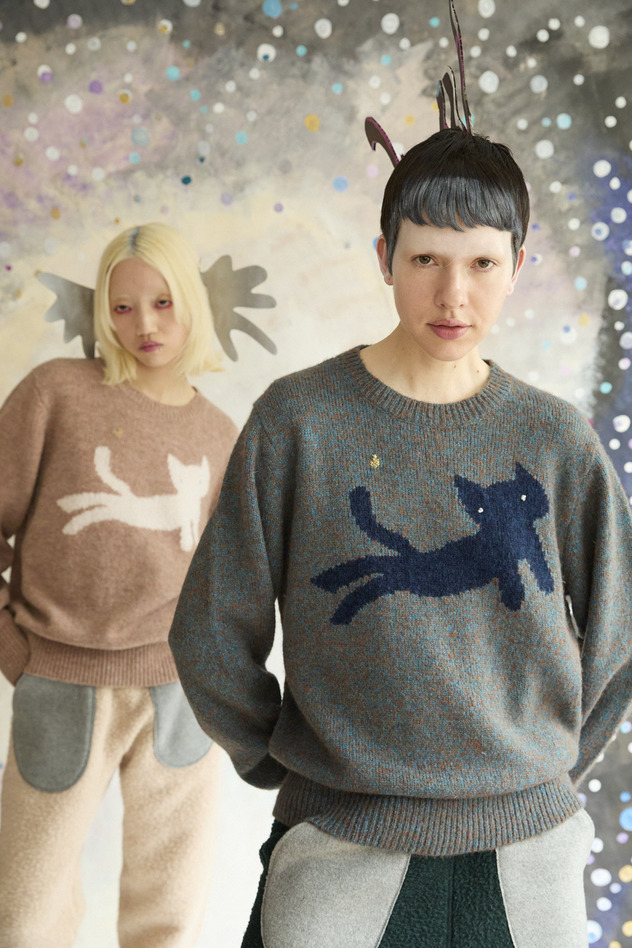 91.Cat Knit Tops 詳細画像 light blue 12