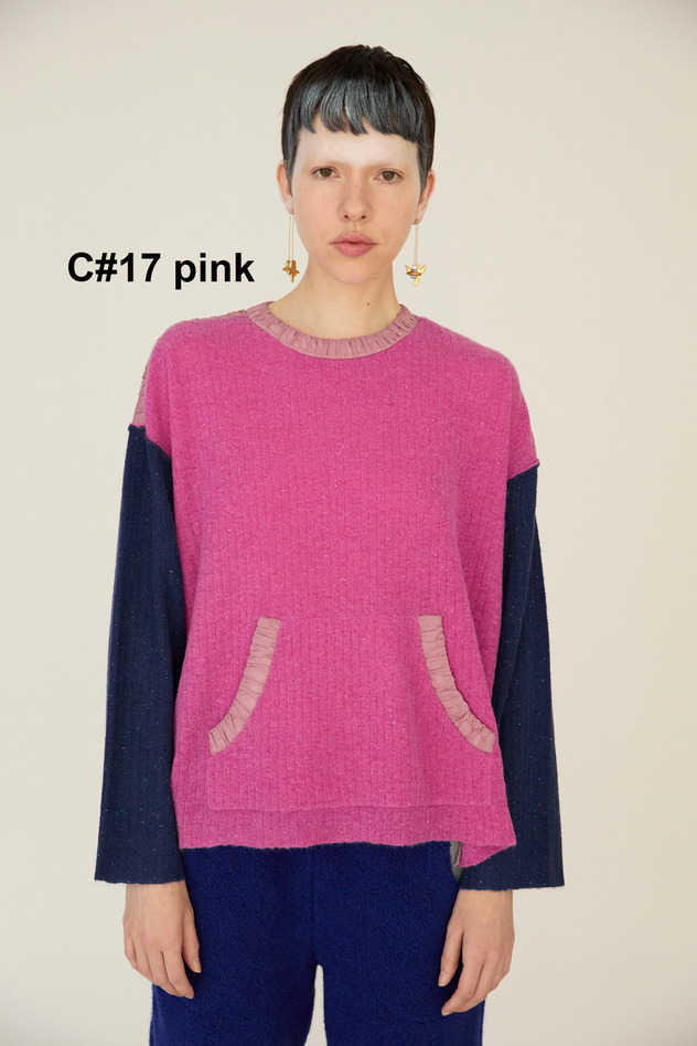 36.Gather Docking Knit 詳細画像 pink 1