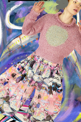 77.Lame fur Knit Tops