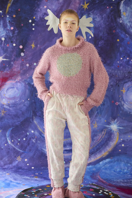 77.Lame fur Knit Tops 詳細画像