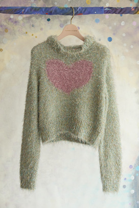 77.Lame fur Knit Tops 詳細画像
