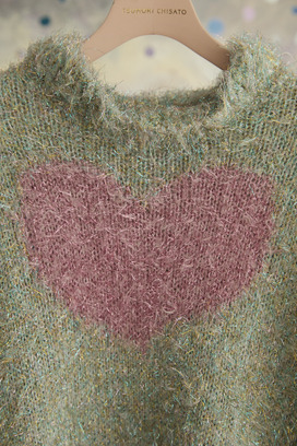 77.Lame fur Knit Tops 詳細画像