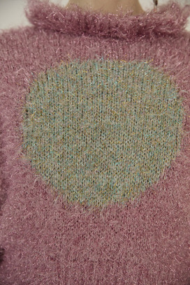 77.Lame fur Knit Tops 詳細画像