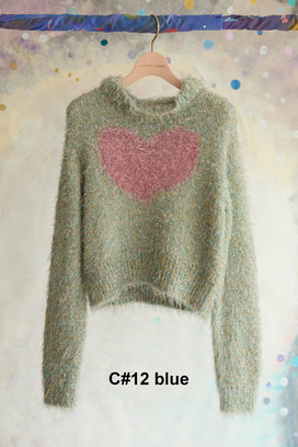 77.Lame fur Knit Tops 詳細画像