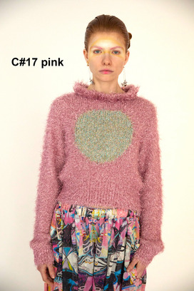 77.Lame fur Knit Tops 詳細画像