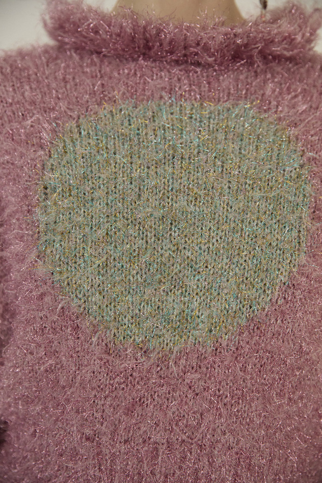 77.Lame fur Knit Tops 詳細画像 blue 6