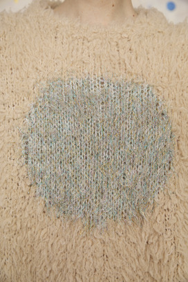 79.Cashmere Fur&times; Lame Fur Knit Tops 詳細画像