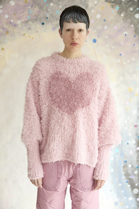 79.Cashmere Fur&times; Lame Fur Knit Tops 詳細画像