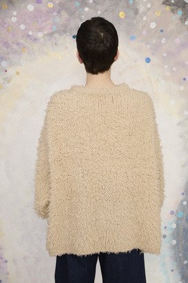 79.Cashmere Fur&times; Lame Fur Knit Tops 詳細画像