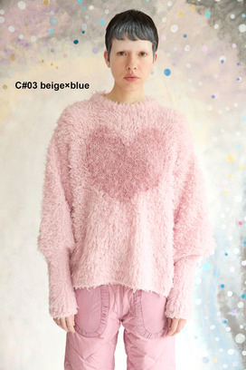 79.Cashmere Fur&times; Lame Fur Knit Tops 詳細画像