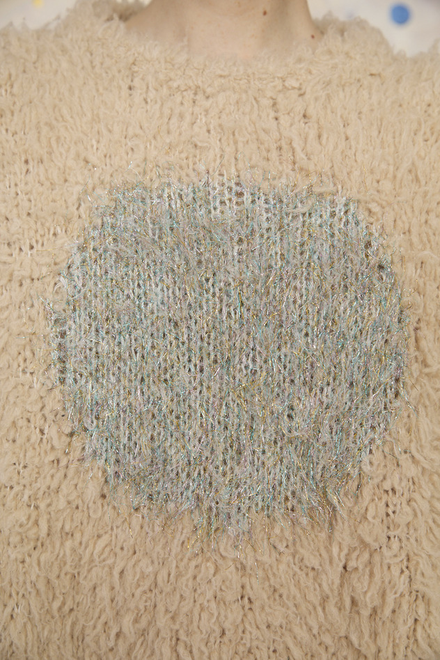 79.Cashmere Fur&times; Lame Fur Knit Tops 詳細画像 beige&times;blue 11