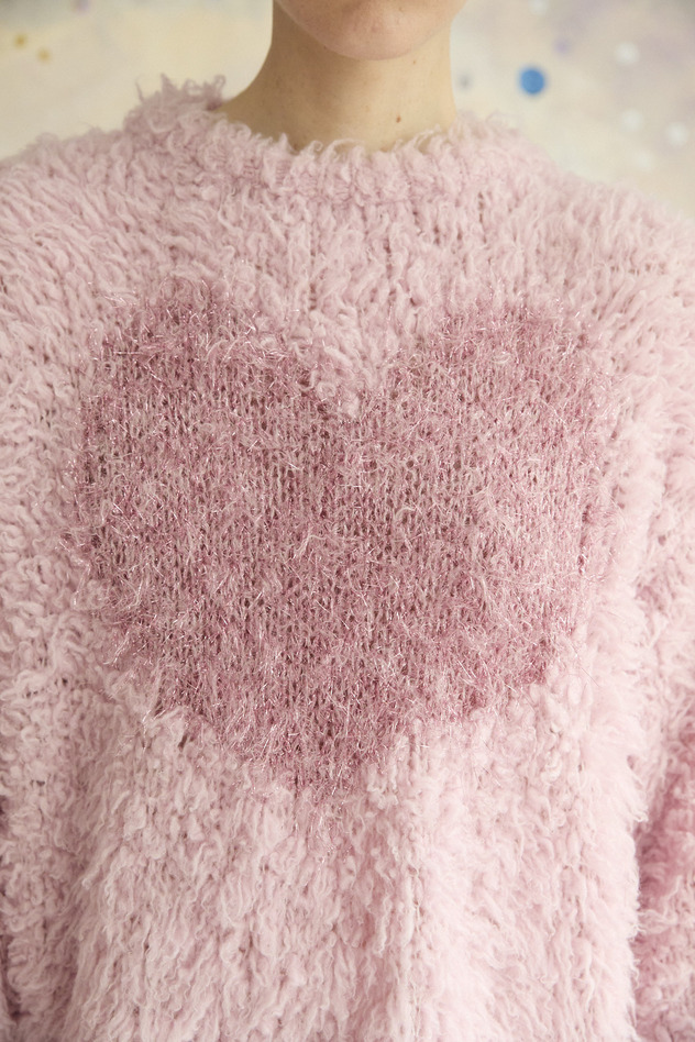 79.Cashmere Fur&times; Lame Fur Knit Tops 詳細画像 beige&times;blue 7