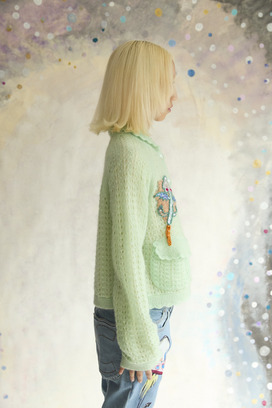 87.Mohair Space Knit Cardigan 詳細画像