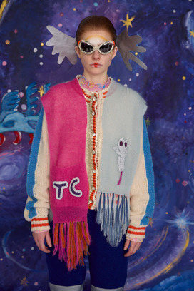 84.Stole Knit Cardigan